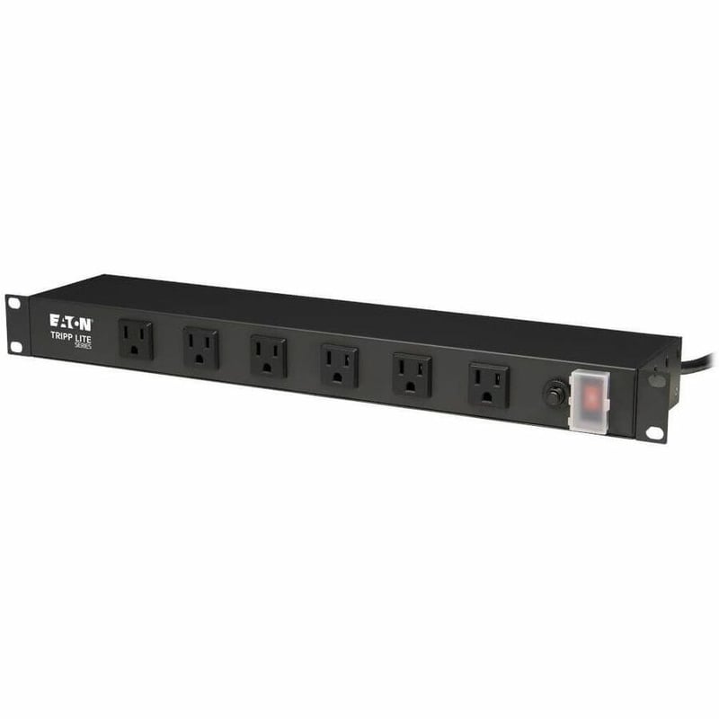1U RACK-MOUNT POWER STRIP 120V 15A 5-15P 12 RIGHT-ANGLE 5-15R - Thumbnail 3