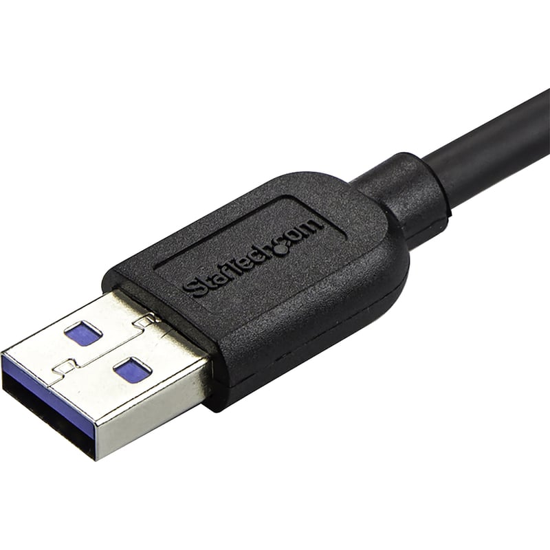 StarTech.com 1m 3 ft Slim Micro USB 3.0 (5Gbps) Cable - M/M - USB 3.0 A to Right-Angle Micro USB - USB 3.2 Gen 1 - Thumbnail 2