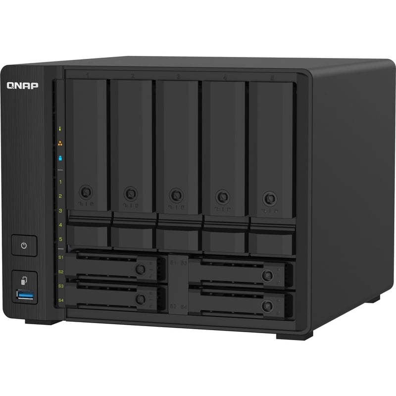 QNAP Compact 9-bay NAS with 10GbE SFP+ and 2.5GbE for Smoother File Applications - Thumbnail 2