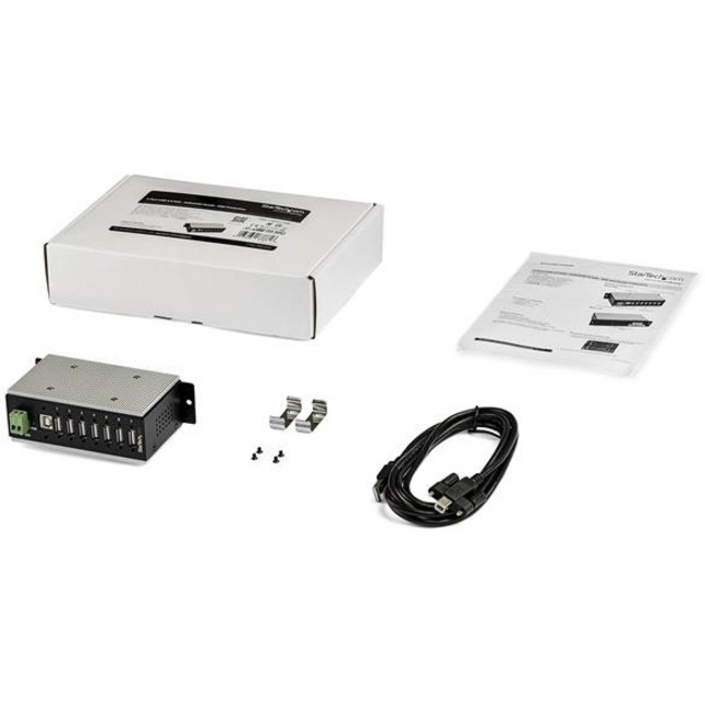 StarTech.com 7 Port USB 2.0 Hub - Metal Industrial USB Hub (USB-A to 7 USB-A) - Mountable, ESD/Surge Protection - Extended Operating Temp - Thumbnail 2