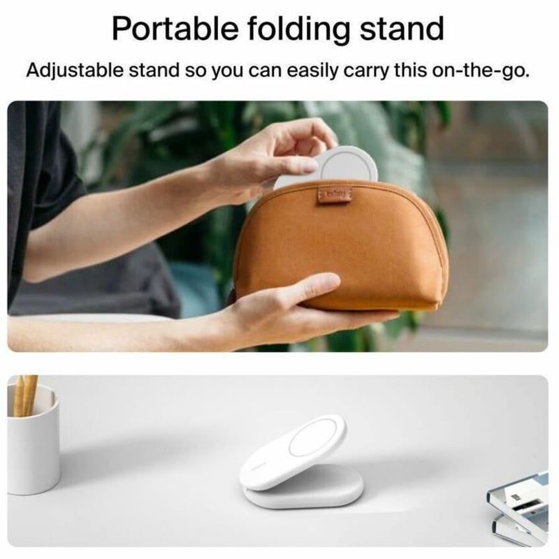 QI2 2/1 WIRELESS CHARGING STAND WHITE - Thumbnail 4
