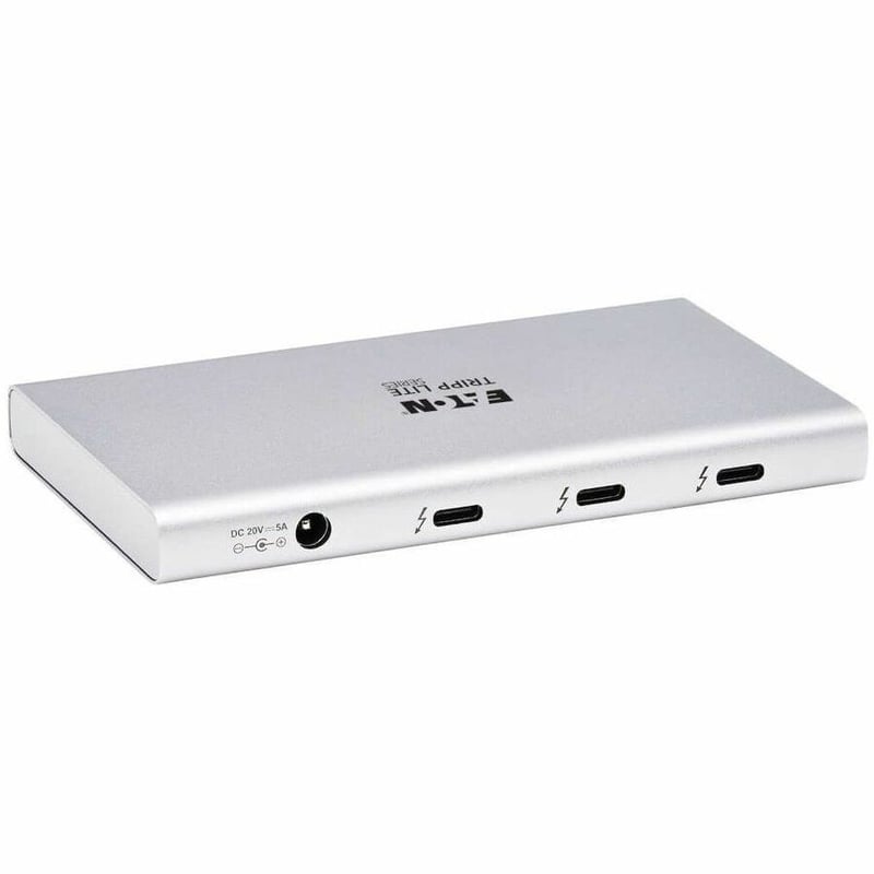 Tripp Lite by Eaton 4-Port Thunderbolt 4 Hub - 8K 2x 4K 60 Hz USB 3.2 Gen 2 USB-A Port 100W Charging Gray - Thumbnail 4