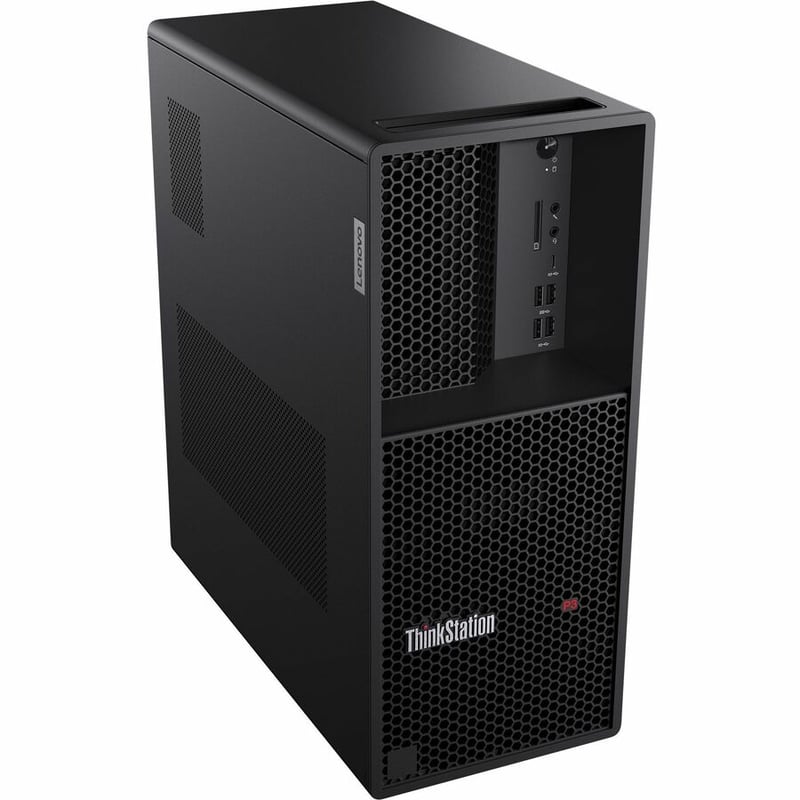 Lenovo ThinkStation P3 30GS006PUS Workstation - 1 x Intel Core i7 13th Gen i7-13700K - 32 GB - 1 TB SSD - Tower - Thumbnail 3