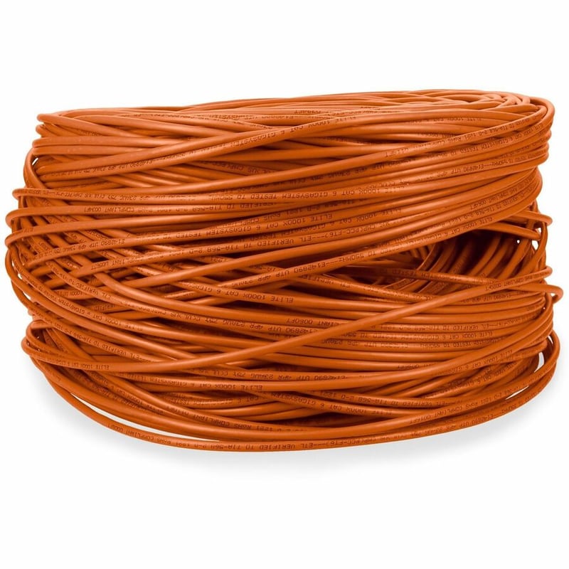 AddOn 1000ft Non-Terminated Orange CAT 6 Plenum-Rated Bulk Cable TAA - Thumbnail 3