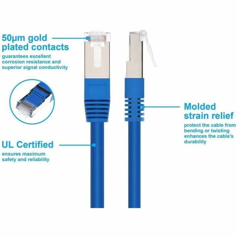 CAT6A 26AWG CABLE_ 1FT BLUE - Thumbnail 3