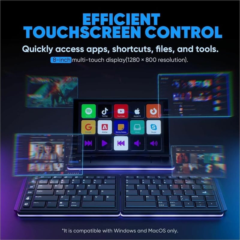 MOBILE PIXELS TETRA SPLIT KEYBOARD W/ TOUCH LCD - Thumbnail 4
