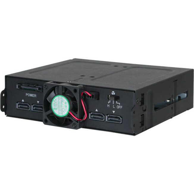 Icy Dock ToughArmor MB607SP-B Drive Enclosure for 5.25" - Serial ATA/600 Host Interface Internal - Black