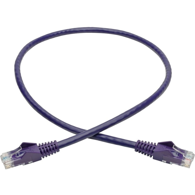 Eaton Tripp Lite Series Cat6 Gigabit Snagless Molded (UTP) Ethernet Cable (RJ45 M/M), PoE, Purple, 2 ft. (0.61 m) - Thumbnail 5