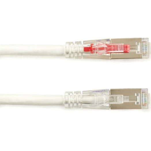 Black Box CAT6A 650-MHz Locking Snagless Patch Cable S/FTP CM PVC WH 10FT - Thumbnail 5