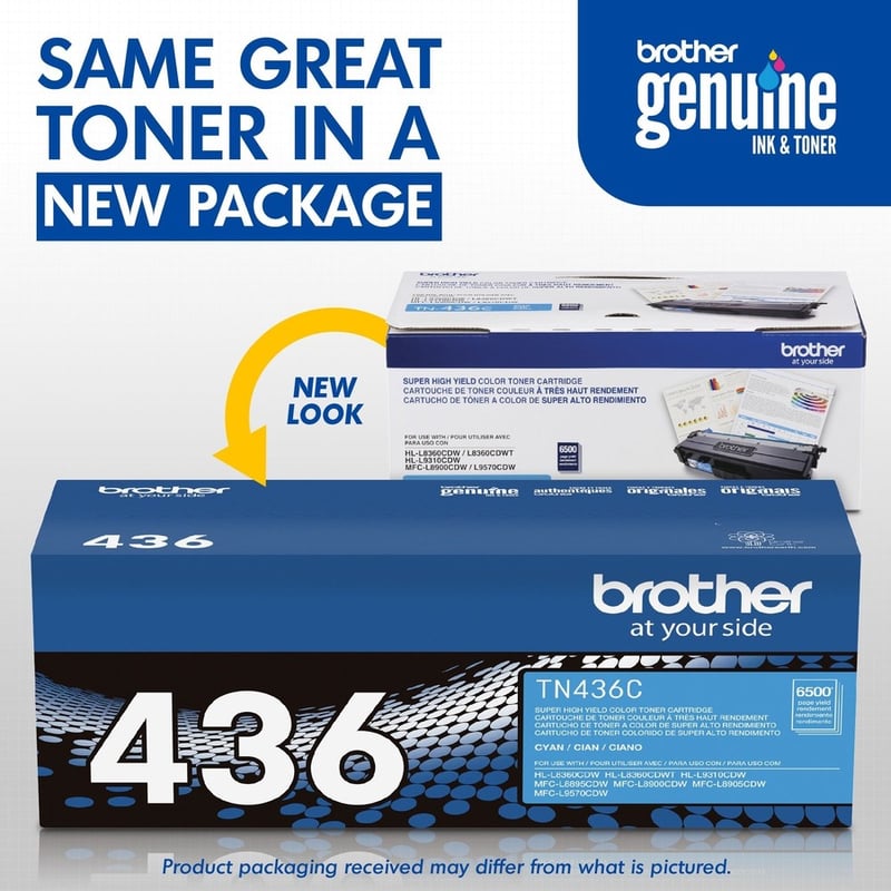 Brother TN436C Original Laser Toner Cartridge - Cyan - 1 Each - Thumbnail 3