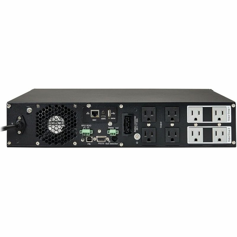 Eaton Tripp Lite Series SmartOnline 750VA 675W 120V Double-Conversion UPS - 8 Outlets, Extended Run, Network Card Included, LCD, USB, DB9, 2U Rack/Tower Battery Backup - Thumbnail 5