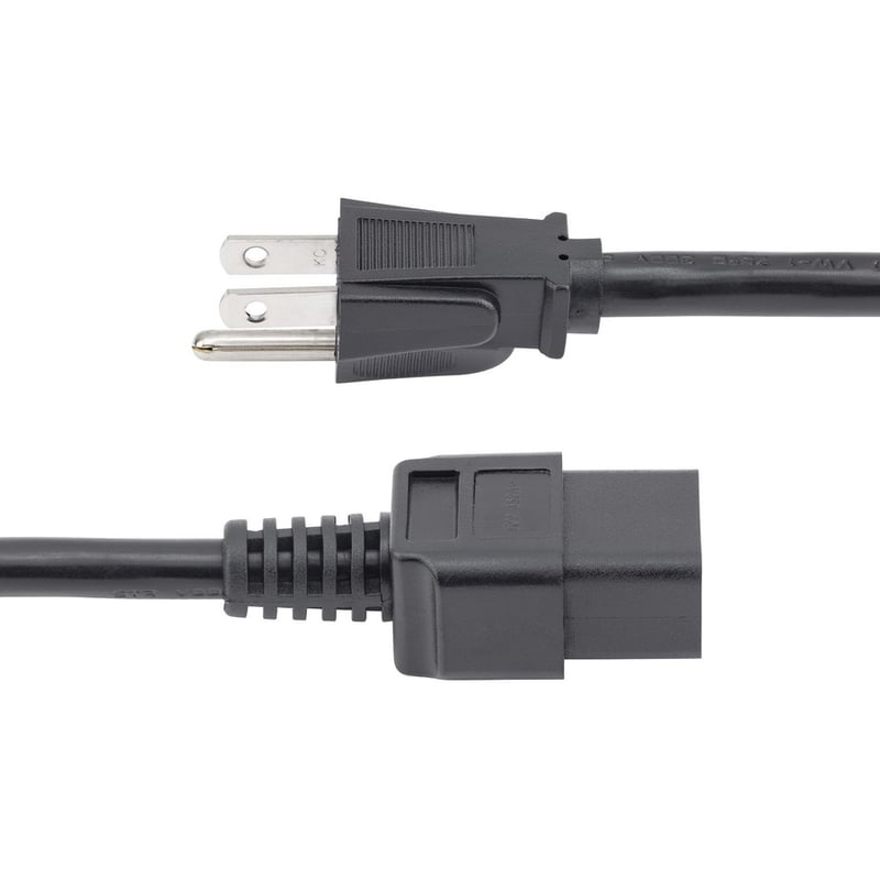 StarTech.com 3ft (1m) Heavy Duty Power Cord, NEMA 5-15P to C19, 15A 125V, 14AWG, Computer Power Cord, Heavy Gauge Power Cable - Thumbnail 3