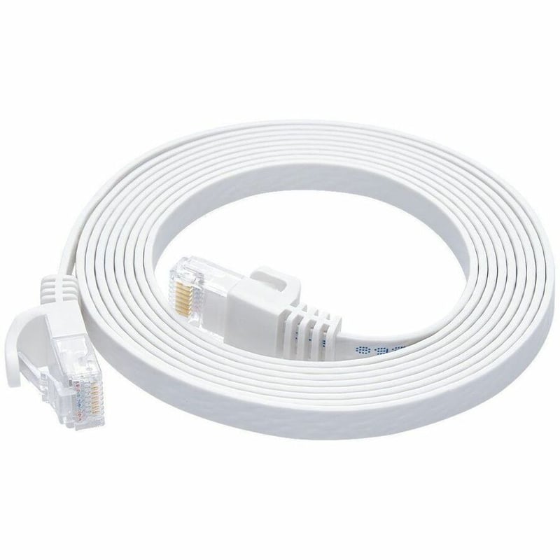 CAT6 PATCH CABLE FLAT DESIGN_7FT WHITE - Thumbnail 3