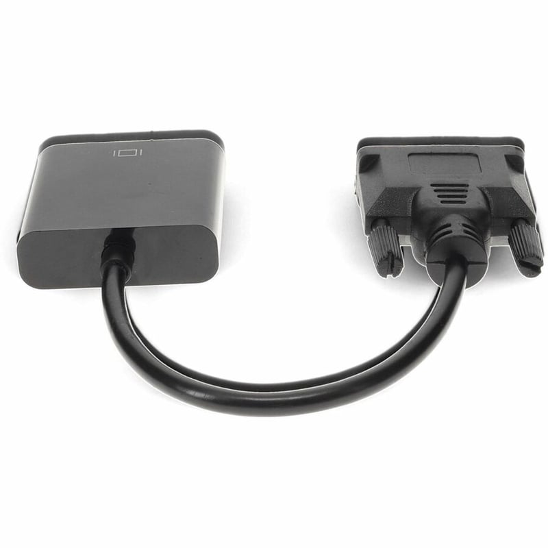 5PK DVI-D Single Link (18+1 pin) Male to VGA Female Black Active Adapters For Resolution Up to 1920x1200 (WUXGA) - Thumbnail 4