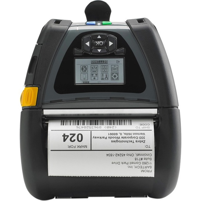Zebra QLn420 Mobile Direct Thermal Printer - Monochrome - Portable - Label Print - USB - Serial - Wireless LAN - Battery Included