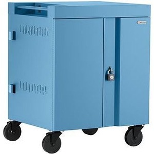 Bretford CUBE Cart AC for Up to 32 Devices w/Back Panel, Sky Paint - Thumbnail 1