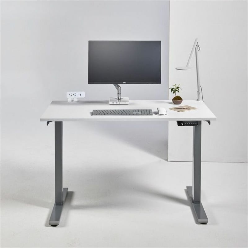 EFLOAT GO 2.0 SIT/STAND T-FOOT STYLE TABLE WITH 30 X 58 BAMBOO SURFACE AND T-FOO - Thumbnail 3