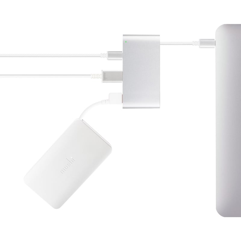 Moshi USB-C Multiport Adapter (Silver) - Thumbnail 4