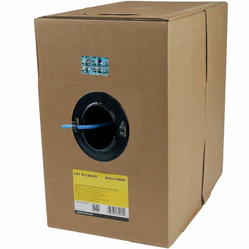 4XEM 1000 ft Roll Blue Cat5e Stranded CM-Rated For In-Wall Use - Thumbnail 2