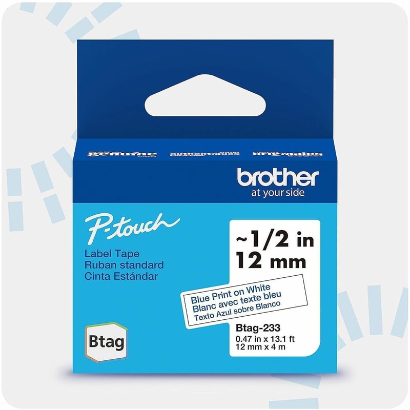12MM 4M BTAG BLUE ON WHITE UNLAMINATED - Thumbnail 1