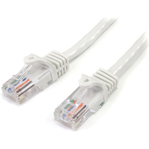 StarTech.com 25 ft White Snagless Cat5e UTP Patch Cable - Thumbnail 1