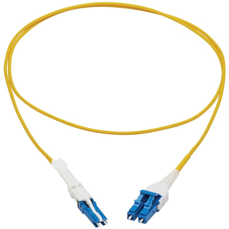 Eaton Tripp Lite Series 400G Duplex Singlemode 9/125 OS2 Fiber Optic Cable (CS-UPC/LC-UPC), Round LSZH Jacket, Yellow, 1 m - Thumbnail 2