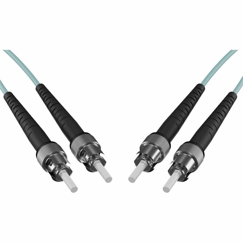 2 METER ST-ST OM3 10GIG FIBER OPTIC CABLE, AQUA, OFNR, 50/125 FIBER, MULTIMODE D - Thumbnail 3