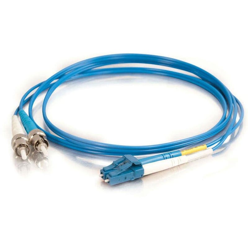 C2G-5m LC-ST 9/125 OS1 Duplex Singlemode PVC Fiber Optic Cable - Blue - Thumbnail 2