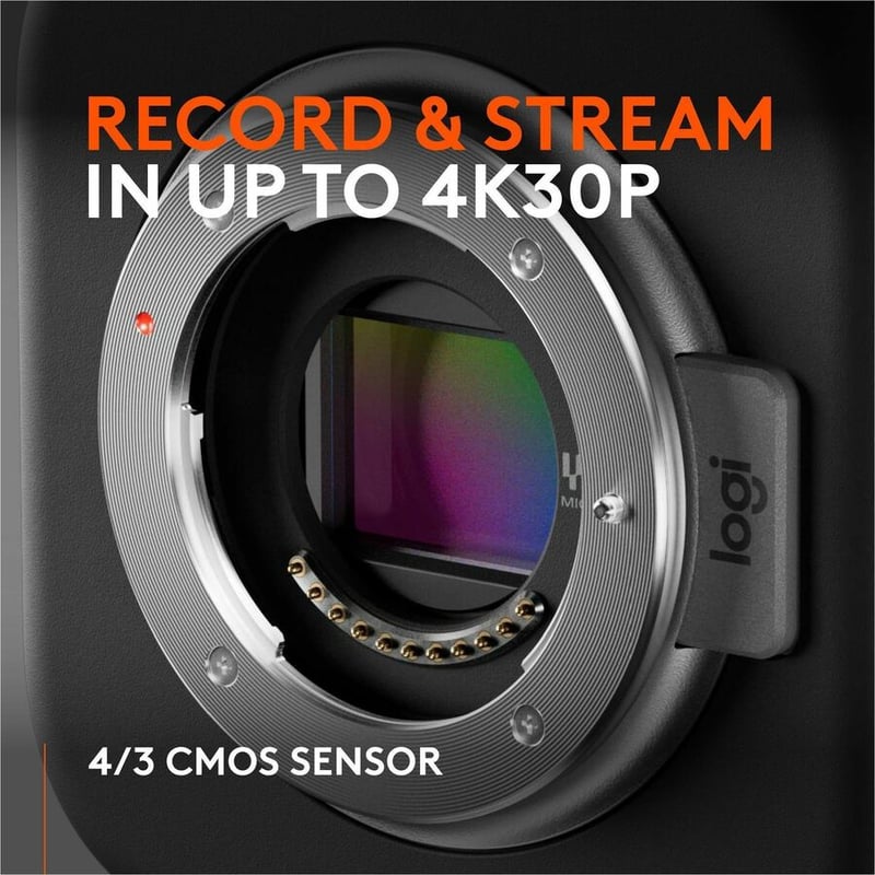 Logitech Mevo Core Wireless Live Streaming Camera, 4K Video Camera With Interchangeable Lens, Multicam Ready, Intuitive App Control - Thumbnail 2