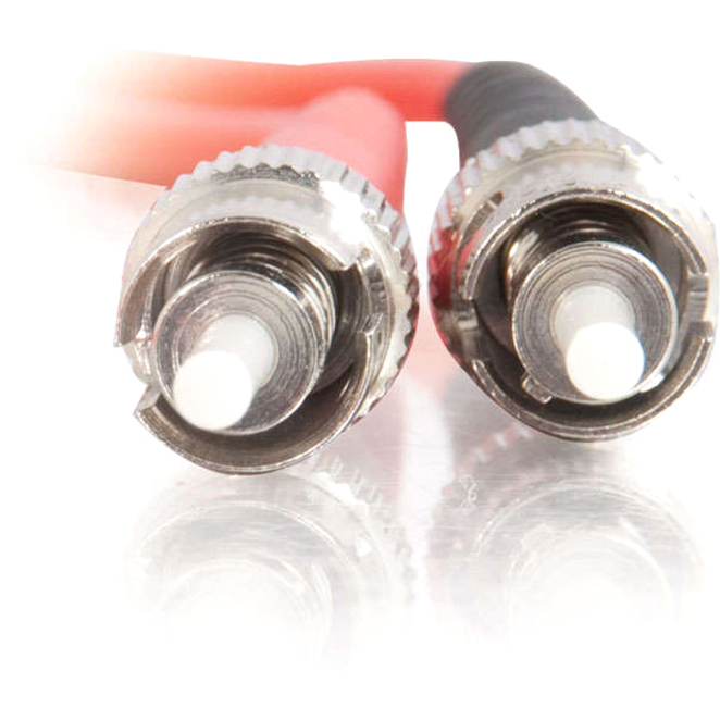 C2G-2m ST-ST 62.5/125 OM1 Duplex Multimode PVC Fiber Optic Cable - Red - Thumbnail 3