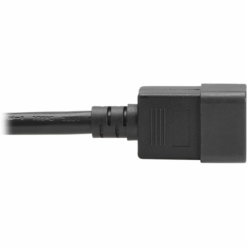 POWER CORD C20 C21 HEAVY-DUTY 20A 250V 12 AWG 2 FT. 0.6 M BLACK - Thumbnail 5