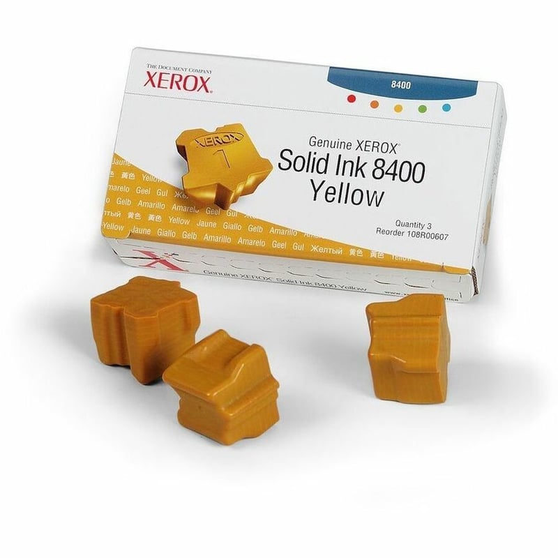 Xerox Genuine Phaser™ 8400 Yellow Solid Ink (3400 Pages) - 108R00607 - Thumbnail 1