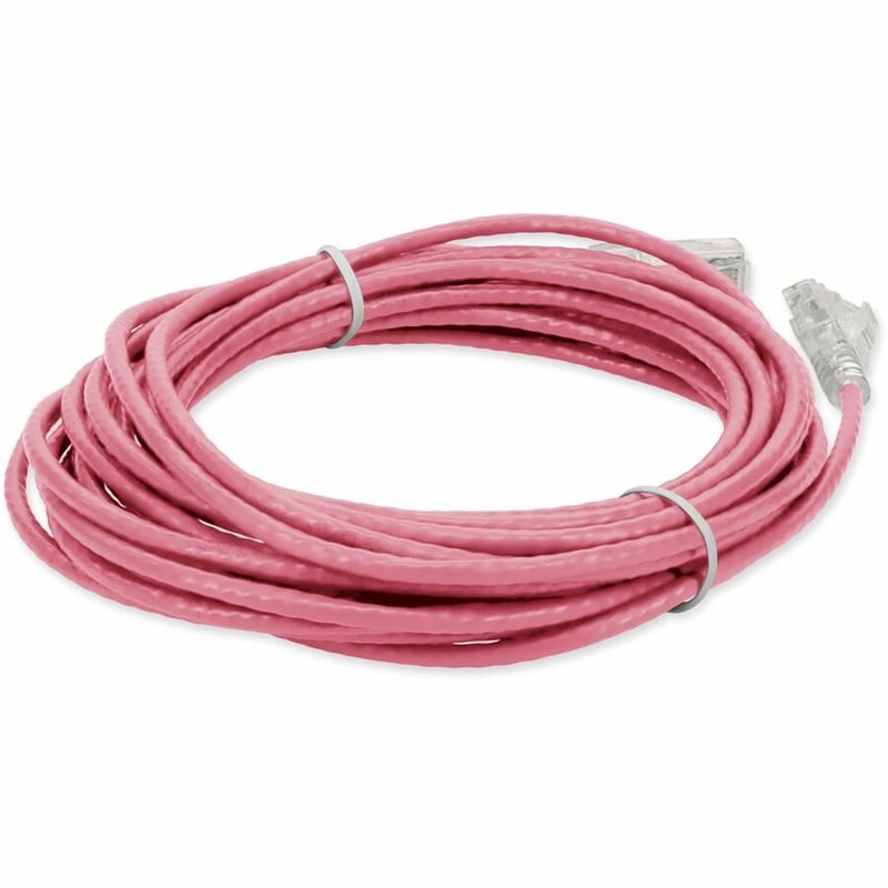 AddOn 40ft Pink CAT 6 Slim PVC Ethernet Cable Snagless Clear-Claw RJ-45 M/M - Thumbnail 5