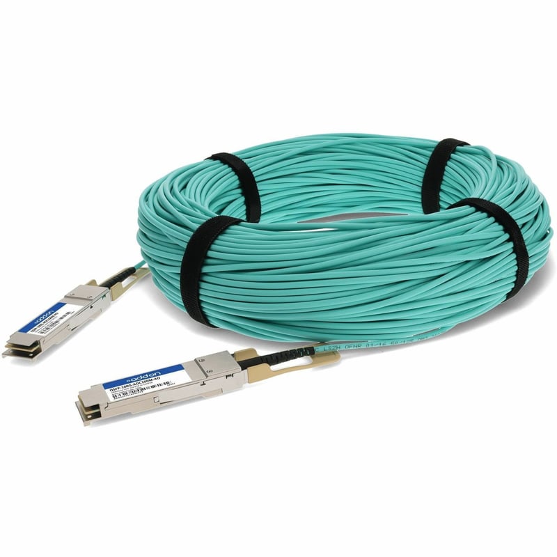 AddOn Cisco® QSFP-100G-AOC100M Compatible TAA Compliant 100GBase-AOC QSFP28 to QSFP28 Direct Attach Cable (850nm, MMF, 100m) - Thumbnail 1