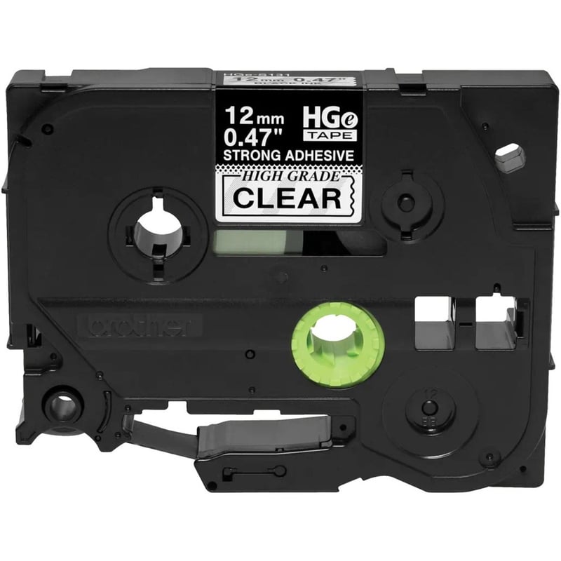 Brother HGES1315PK Black on Clear Extra-Strength Adhesive Label Tape - Thumbnail 1
