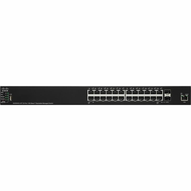 CISCOSG550XG24T24PORT10GBASETSTACKABLMNGDSWTCHREMANUFACTURED - Thumbnail 4