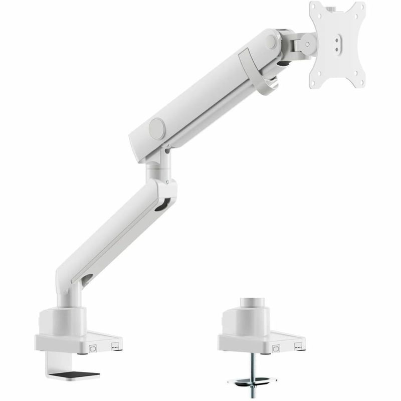 SINGLE MONITOR MOUNT (WHITE) ARTICULATING SPRING ARM - Thumbnail 1