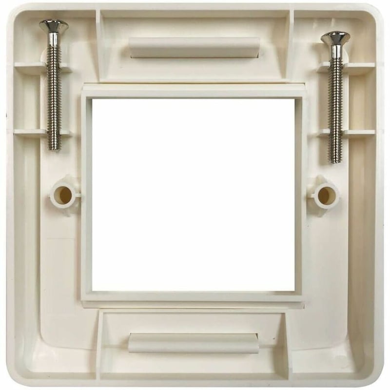 Eaton Tripp Lite Series Single-Gang UK-Style Gang Frame for Insert Modules, Hidden Screws, White, TAA - Thumbnail 2