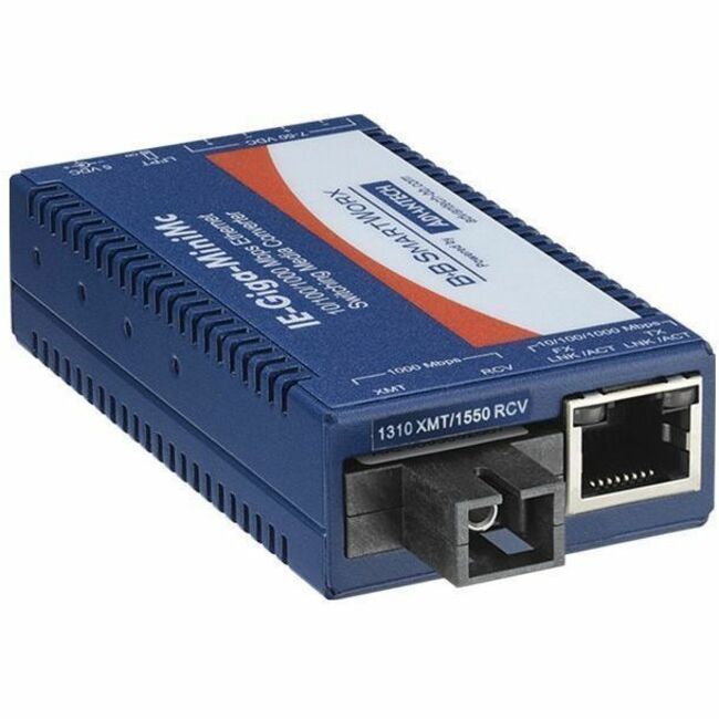 Advantech IMC-370I 10/100/1000Mbps Miniature Media Converter - Thumbnail 1
