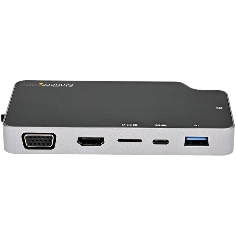 StarTech.com USB C Multiport Adapter, USB-C to 4K HDMI or VGA Video with 100W PD Pass-through, 10Gbps USB Hub/MicroSD/GbE, USB-C Mini Dock - Thumbnail 4