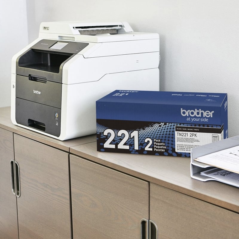 Brother TN221 Original Standard Yield Laser Toner Cartridge - Twin-pack - Black - 2 / Box - Thumbnail 2