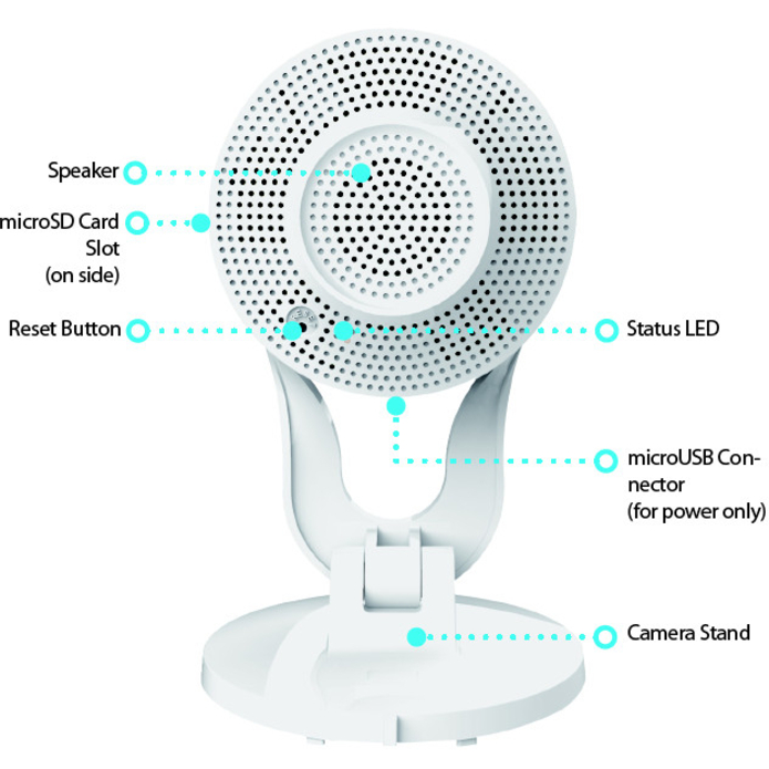 D-Link mydlink DCS-8300LH HD Network Camera - Monochrome, Color - Thumbnail 4