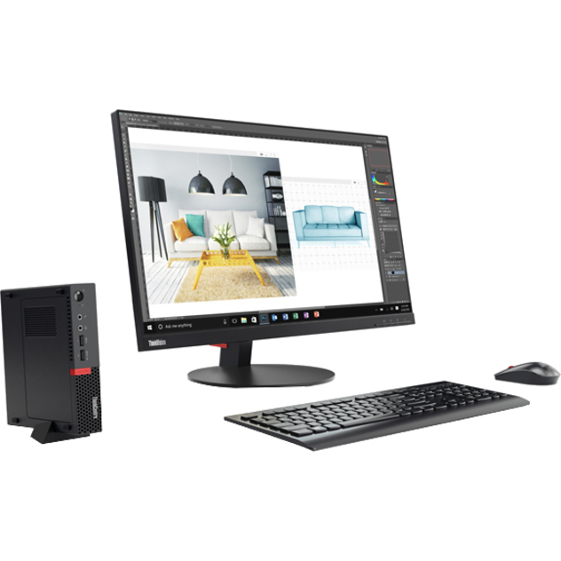 Lenovo ThinkCentre M710q 10MQS6SE00 Desktop Computer - Intel Core i5 7th Gen i5-7500T - 8 GB - 500 GB HDD - Tiny - Black