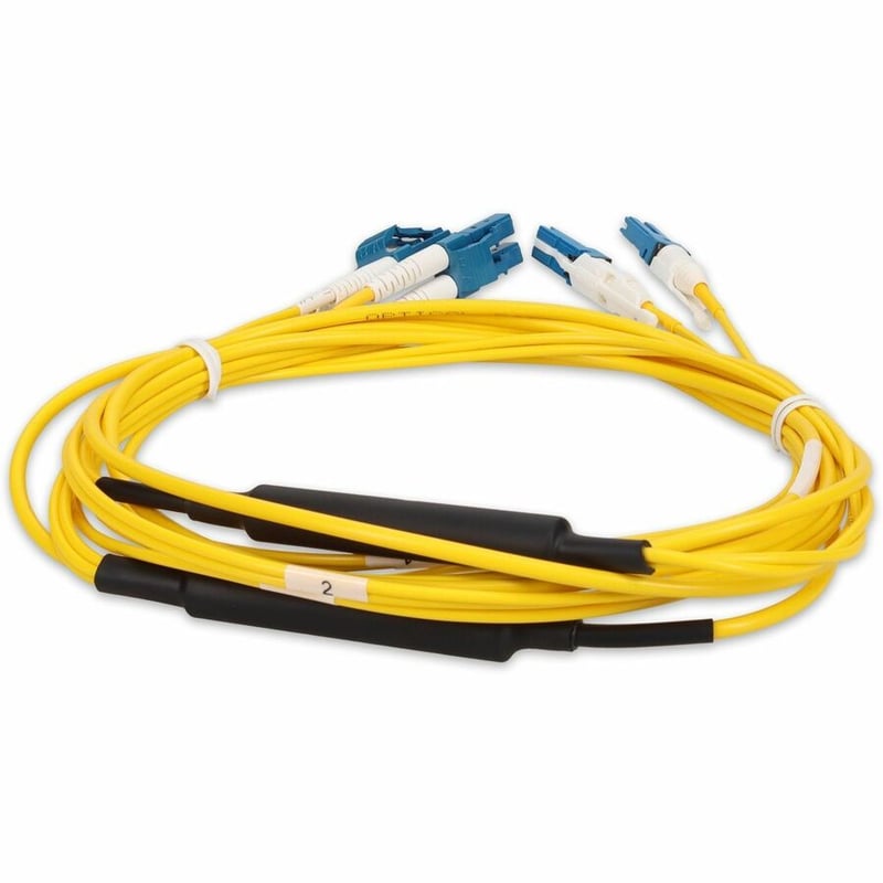 AddOn 3m 2xCS to 2xLC Yellow OS2 Quadplex OFNR (Riser-Rated) SMF Fiber Patch Cable - Thumbnail 4