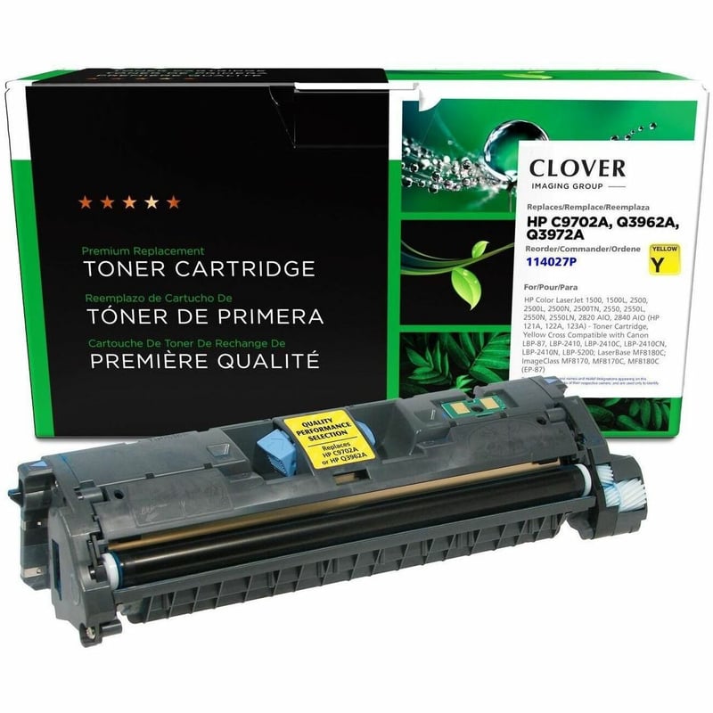Clover Imaging Remanufactured Yellow Toner Cartridge for HP 121A/122A/123A (C9702A/Q3962A) - Thumbnail 1