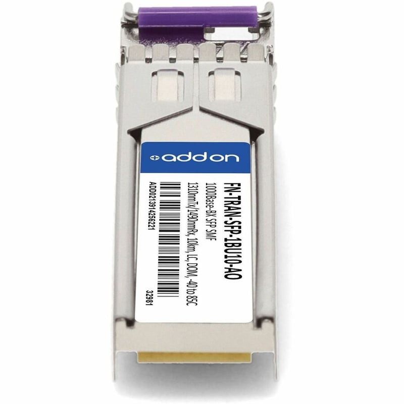 AddOn Fortinet® FN-TRAN-SFP-1BU10 Compatible TAA 1000Base-BX SFP Transceiver (SMF, 1310nmTx/1490nmRx, 10km, LC, DOM, -40 to 85C) - Thumbnail 4