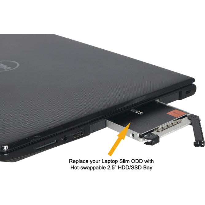 Icy Dock ToughArmor MB411SPO-2B Drive Bay Adapter for 5.25" - Serial ATA/600 Host Interface Internal - Black - Thumbnail 3