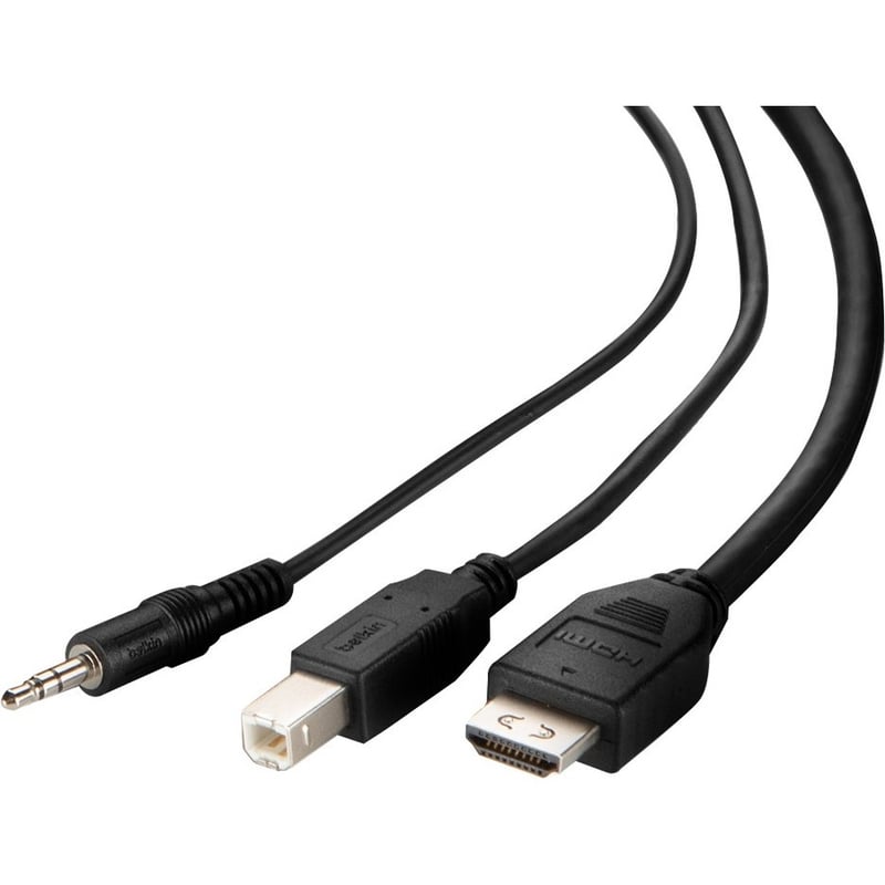 Belkin DVI to HDMI High Retention + USB A/B + Audio Passive Combo KVM Cable - Thumbnail 3
