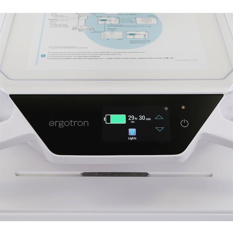 Ergotron CareFit Pro Electric Lift Cart, LiFe Powered, 1 Drawer (1x1), US/CA/MX - Thumbnail 2