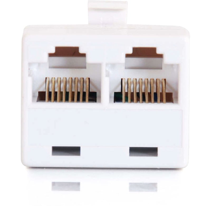 RJ45 8-PIN MOD T-ADPTR - ALLOWS FOR A CONNECTION OF TWO RJ45 MALE CONNECTORS TO - Thumbnail 2